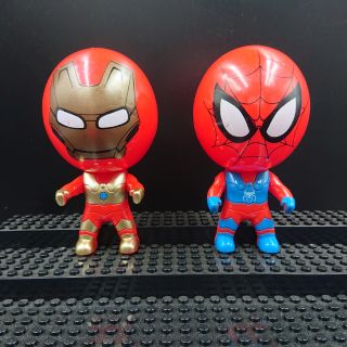 โมเดล Avengers หัวไข่ Spiderman &amp; Ironman เก็บตัวไว้ในไข่ได้ พลาสติกแบบเบา มี 2 แบบ ให้เลือก ราคาถูกมาก 29 บ.เท่านั้น