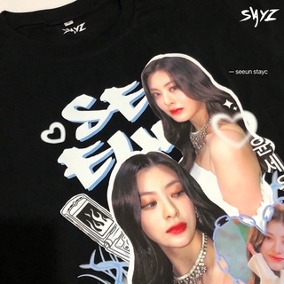 [S-5XL](พร้อมส่ง) เสื้อยืด สําหรับเด็กผู้หญิง | J J | Seeun | Stayc | เสื้อเชิ้ต Kpop by sayzco