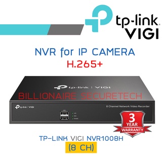 TP-LINK VIGI NVR for IP camera NVR1008H (8CH) H.265+ By Billionaire Securetech