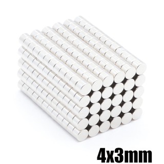 10ชิ้น แม่เหล็กแรงสูง 4X3มิล แม่เหล็ก Magnet Neodymium 4*3มิล แม่เหล็กแรงสูง 4x3mm แม่เหล็กแรงดูดสูง 4*3mm