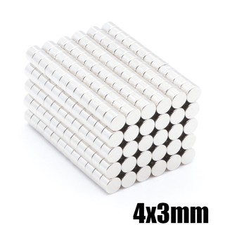 10ชิ้น แม่เหล็กแรงสูง 4X3มิล แม่เหล็ก Magnet Neodymium 4*3มิล แม่เหล็กแรงสูง 4x3mm แม่เหล็กแรงดูดสูง 4*3mm