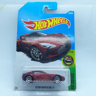 รถเหล็ก Hotwheels ASTON MATIN ONE-77 สีแดง (ib21)