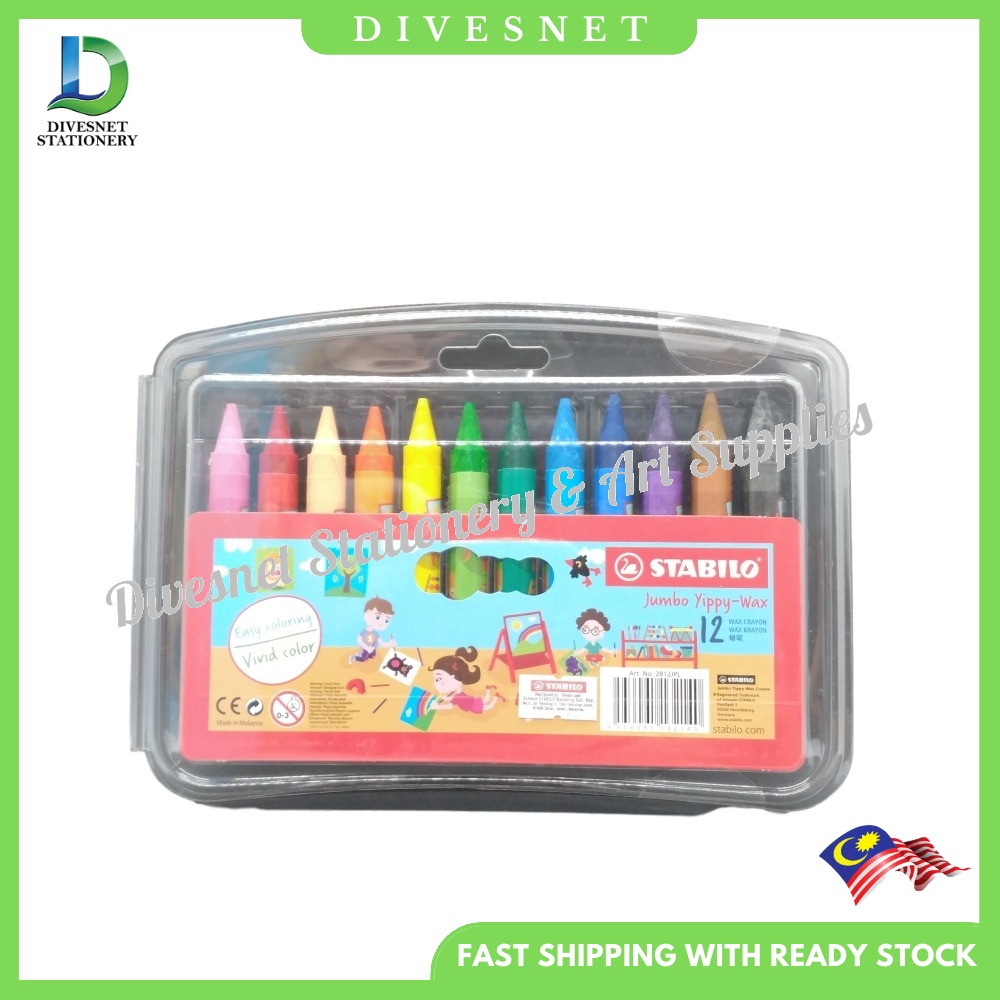 Stabilo Yippy Wax Crayon Jumbo 12'S 2812JPL