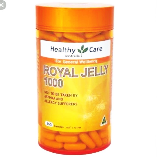 นมผึ้ง Healthy Care Royal Jelly รอยัล เยลลี่ (ROYAL JELLY) 1000mg 365 เม็ด