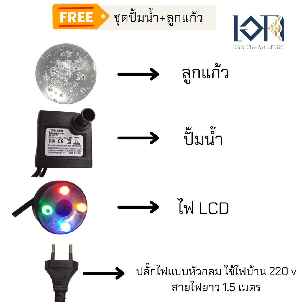 น้ำพุตั้งโต๊ะ รุ่นบ่อทอง8876 เสริมแก้ฮวงจุ้ย ตั้งวางบนโต๊ะทำงานตกแต่งบ้าน เป็นของขวัญมงคลได้ - รูปที่ 2