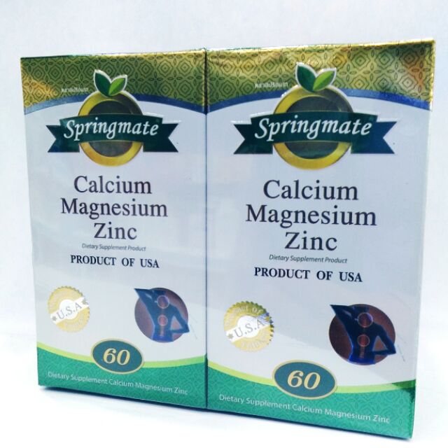 Calcium Magnesium Zinc 60+60เม็ด Springmate
