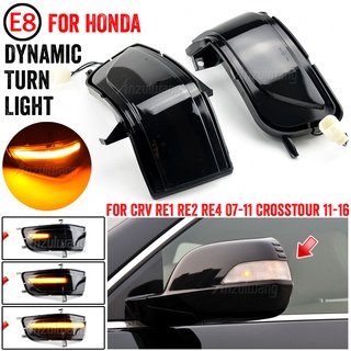 หลอดไฟเลี้ยวไดนามิก LED สําหรับ Honda CRV 2007-2011 CR-V III RE1 RE2 RE4 2012-2016 2 ชิ้น