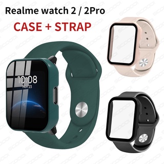 2in1 สายพร้อมเคสป้องกันกระจก สําหรับ Realme Watch 2 / Realme 2 Pro Smart Watch BandCover