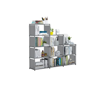 โปรโมชั่น : ชั้นวางของ 9ช่อง สีเทา ชั้นวางโครงเหล็กแข็งแรง ชั้นวางของหนังสือ ชั้นวางของแบบ 9 ช่อง ชั้นวางของ