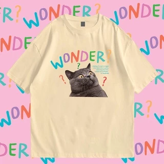 (🔥พร้อมส่งเสื้อเฮีย🔥) 🔥เสื้อยืด🔥 wonder cat COTTON 100% พรีเมี่ยม