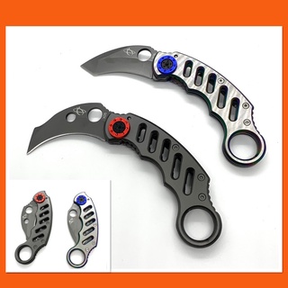 มีดคารัมบิต X05 มีดคารัมบิตสีรมดำ/karambit สวยคม สวยเท่ห์