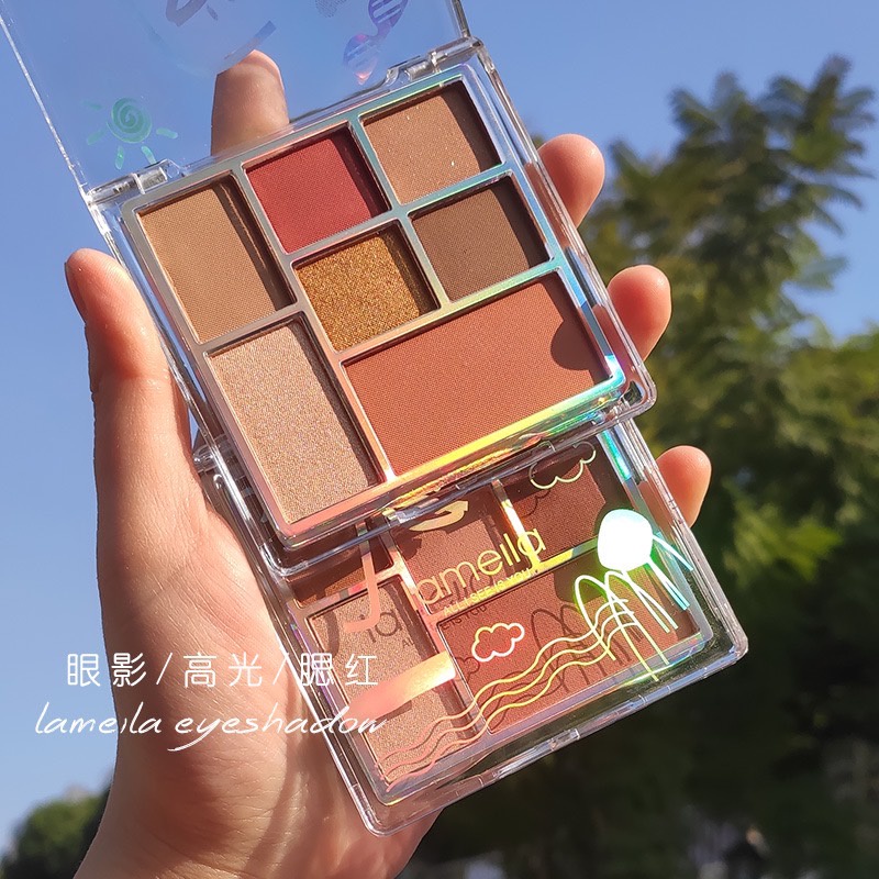 M170 Lameila พาเลทอายแชโดว์ เนื้อแมตต์ ประกายมุก 7 สี