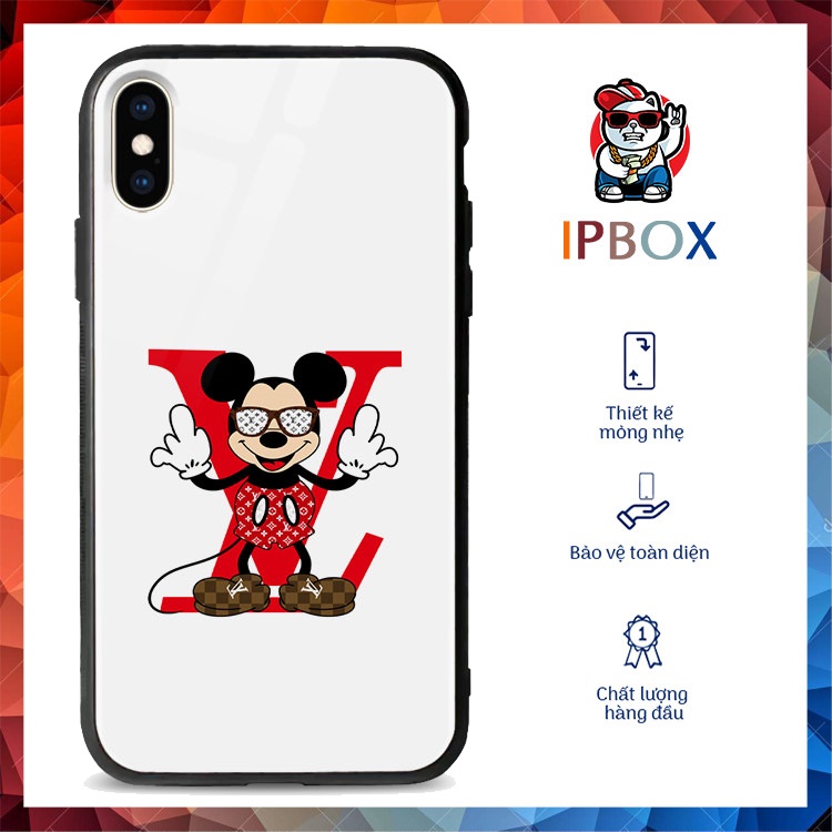 Lv Mickey IPBOX พิมพ์เคสป้องกันสิ่งสกปรก Iphone 5S/6/6Plus/6S/6S Plus/7/7Plus/8/8Plus/X/Xs/Xs Max/11