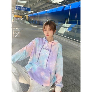 พร้อมส่ง​ เสื้อแขนยาวลายมัดย้อม สีสวย ฮิตมากตอนนี้!! ใกล้หนาว
