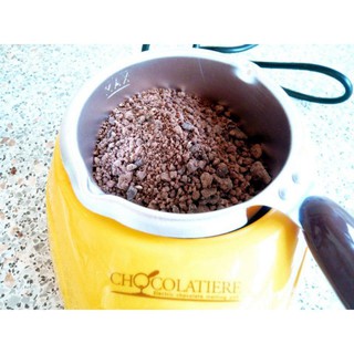 ﻿MOMMA เครื่อง หม้อ พร้อม เตา ละลาย ช็อคโกแลต ฟองดูว์ สีเหลือง ( Yellow Chocolatier Melter Pot Chocolate Fondue )