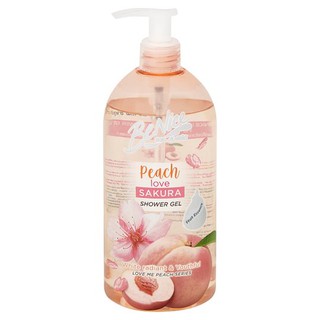 บีไนซ์ พีช เลิฟ ซากุระ เจลอาบน้ำเพื่อผิวกระจ่างใส 450มล. สบู่เหลว Be Nice Peach Love Sakura Shower Gel 450ml สบู่ ผลิตภั