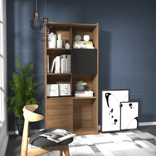 Inhome Furniture ชั้นวางหนังสือ W83xD30xH180 รุ่น SS-8382 ชั้นวางของไม้ Wooden Book Shelves