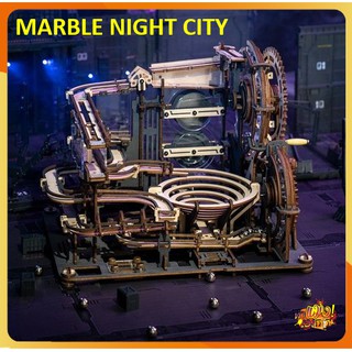 ของเล่นตัวต่อไม้ ของเล่นกลไก DIY ประกอบเอง Marble Night City (LGA01) แบรนด์ ROKR