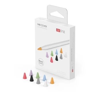 Ahastyle 8 Pack ฝาครอบหัวปากกาซิลิโคน Silicone Nib Cover Writing Protection Cap for Ap Pencil Gen1&2