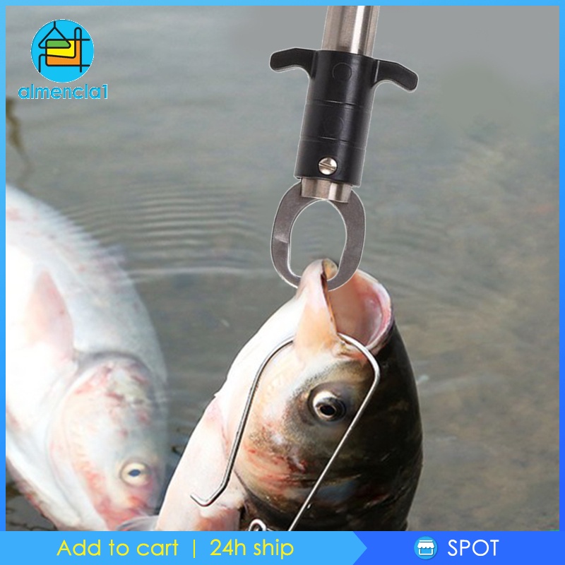 [ALMENCLA1] Professional Fish Lip Gripper with Weight Scale 55 Pound