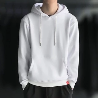 เสื้อกันหนาวแขนยาว K802M เสื้อแขนยาวมีฮู้ด เสื้อกันหนาวมีฮู้ดสีล้วน ผ้าสำลี ผ้าหนาดีใส่สบาย
