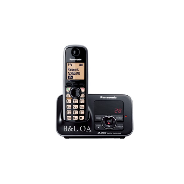 Panasonic Cordless Phone 2.4 GHz โทรศัพท์ไร้สาย มีตอบรับอัตโนมัติ KX-TG3721BXB