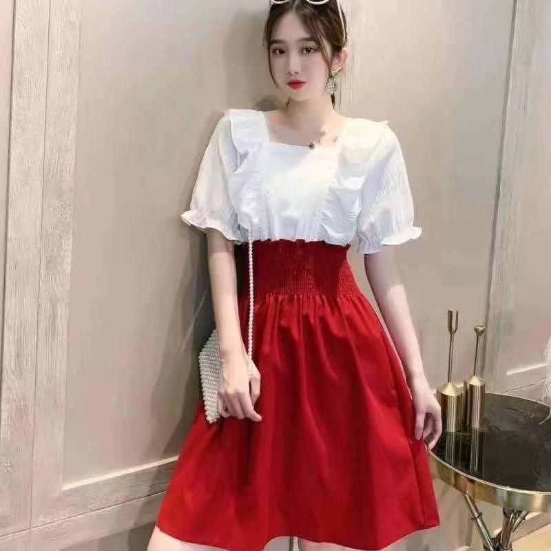 💕 KiKi-shop กระโปรงแฟชั่น ชุดเดรสสั้น  น่ารักมาก 2070