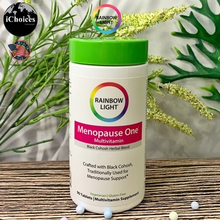 วิตามินรวม สำหรับวัยหมดประจำเดือน Rainbow Light® Menopause One Multivitamin Black Cohosh Herbal Blend 90 Tablets