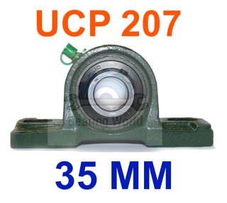 UCP 207 รูเพลา 35 มิล ตุ๊กตาลูกปืน UCP เพลามิล เหล็ก chrome อย่างดี ตลับลูกปืนตุ๊กตา BEARING UNITS