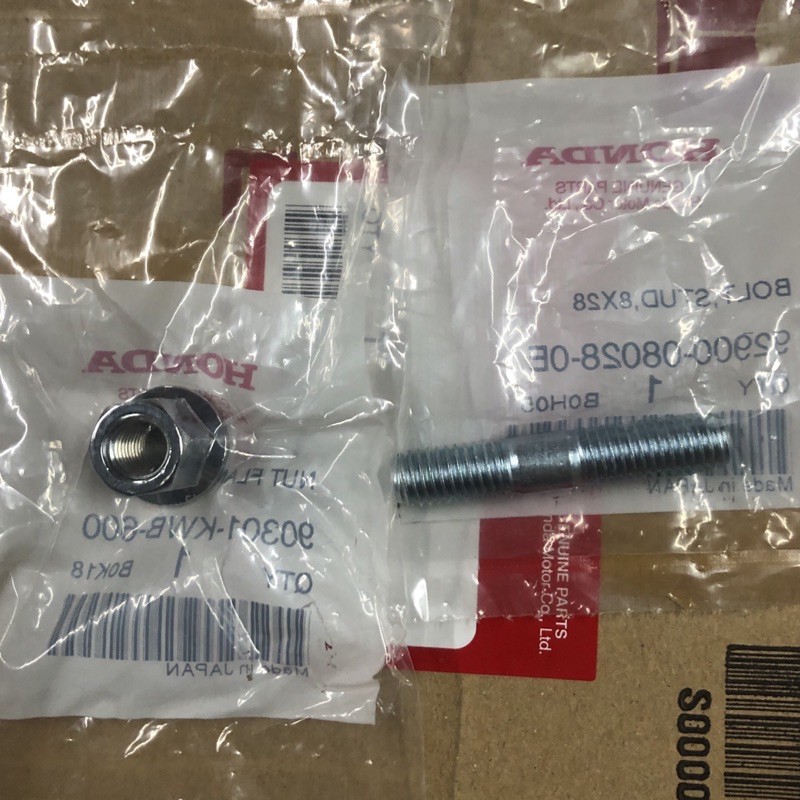 น็อตคอท่อ+เสาคอท่อ Wave110i/Cz-i/Wave125/Msx125/Wave125i /Sonic/Forza แท้