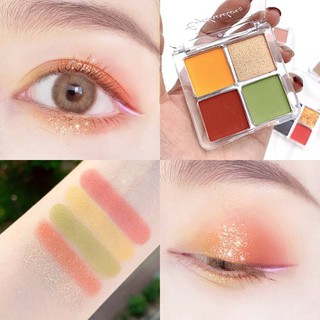 C.53 Lameila อายแชโดว์พาเลททาตา 4 สี เนื้อใยไหม เนื้อแมท กลิตเตอร์ Soft Eye shadow C.53