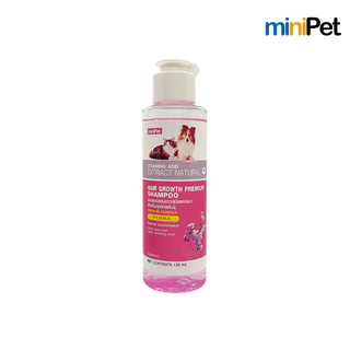 Minipet (มินิเพ็ท) แชมพูเร่งขนยาวสุนัขและแมว Hair Growth Shampoo กลิ่น Flora บรรจุ 120 มล.