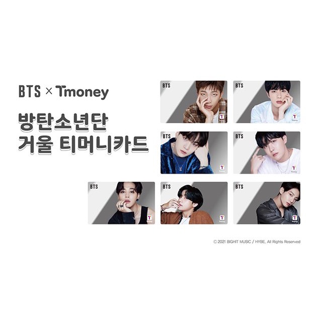 BTS MIRROR TMONEY CARD อย่างเป็นทางการพร้อม INA🇮🇩