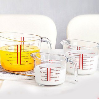 M KITCHEN ถ้วยตวง เหยือกตวง ทำจากแก้วอย่างหนา แก้วตวง ขนาด 250 - 500 - 1000 ml (A6)