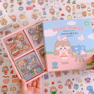 【MEET】สติกเกอร์ PET กันน้ำ ลายการ์ตูน สำหรับตกแต่งไดอารี่ DIY 1 แพ็ค 25 แผ่น