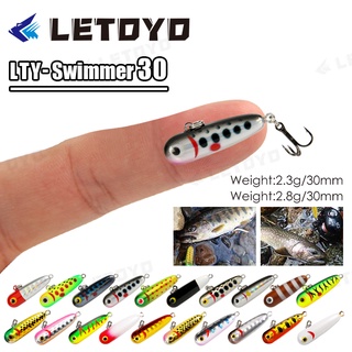 Letoyo เหยื่อตกปลาทังสเตน ขนาดเล็ก 2.3 กรัม 2.8 กรัม 30 มม. พร้อมลูกปัดทังสเตน สําหรับปลาเทราท์ แซลมอน น้ําจืด