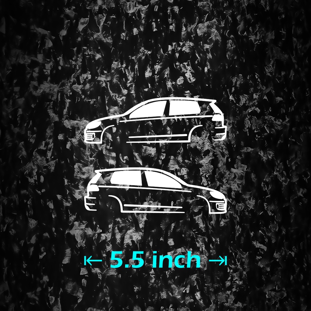 Volkswagen Golf Mk6 สติกเกอร์หน้าต่างซ้ายขวา Stiker Cermin Golf Mk6 Kiri Kanan