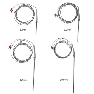 Neva* K Type Thermocouple สายเคเบิ้ลเซ็นเซอร์วัดอุณหภูมิ M8 50มม./100มม./200มม. 2ม.