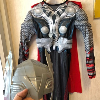 ชุดเด็กผู้ชาย ชุดแฟนซี ชุดซุปเปอร์ฮีโร่  ชุดเทพเจ้าสายฟ้าธอร์ Thor พร้อมหน้ากาก