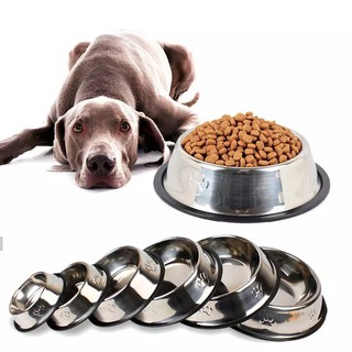 ชามอาหารสัตว์เลี้ยง สเตนเลส ชามอาหารหมา ชามอาหารแมว Pet Stainless Dog Bowl