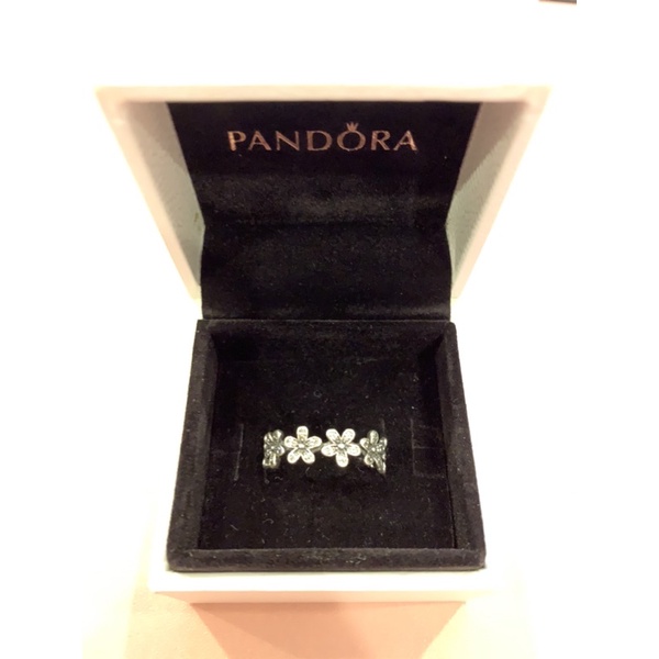 แหวน Pandora ลายดอกไม้ สีเงิน ไซส์ 50 ของแท้ออกจากช็อปไทย