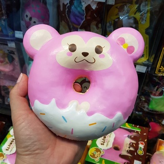 SALE สกุชชี่ โฟมบีบ สโลว์ นุ่ม บีบมันส์ Squishy Toy Donut Monkey Punimaru - Pink ลิงโดนัท สีชมพู มีกล่อง