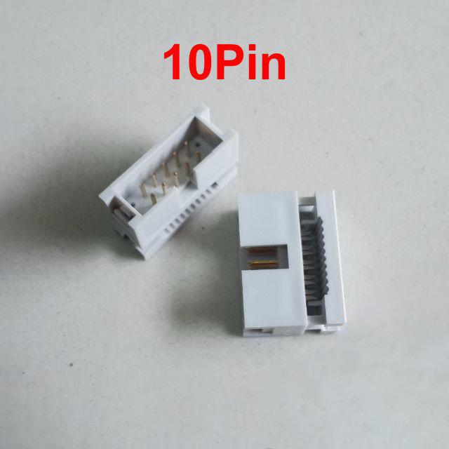 หัวย้ำสายแพ 10Pin ตัวผู้ ระยะ Pitch 2.54 mm