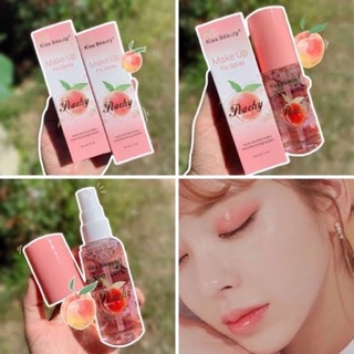 🌈☁️Kiss Beauty Make Up Fix Spray สเปรย์น้ำแร่ลูกพีช🍑 No.2166-04