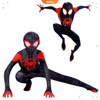 ใหม่ Miles Morales Spider-Man: ชุดบอดี้สูท คอสเพลย์ ซูเปอร์ฮีโร่ ไอรอนสไปเดอร์แมน สําหรับผู้ใหญ่ เด็ก [BL]