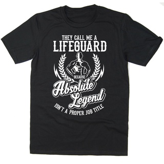 เสื้อยืดพิมพ์ลายแฟชั่น เสื้อยืด Lifeguard - Absolute Legend! เสื้อยืด ลายตลก มีให้เลือก 6 สี