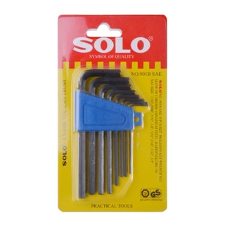 ประแจหกเหลี่ยมแบบหุน SOLO   (แพ็ค 8 ชิ้น)
