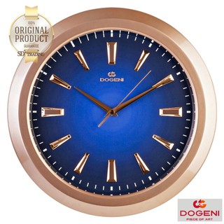 DOGENI นาฬิกาแขวน ขนาด 14.5 นิ้ว รุ่น WNP019BU - สีน้ำเงิน ขอบ พิ้งค์โกล์ว