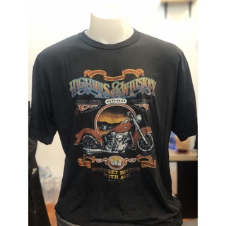 เสื้อยืดผ้าฝ้ายพิมพ์ลายขายดี สไตล์มินิมอล Harley Davidson เสื้อฮาเล่ย์ เสื้อยืดคอกลม เสื้อผู้ชาย เสื้อสไตล์วินเทจ อ งานผ