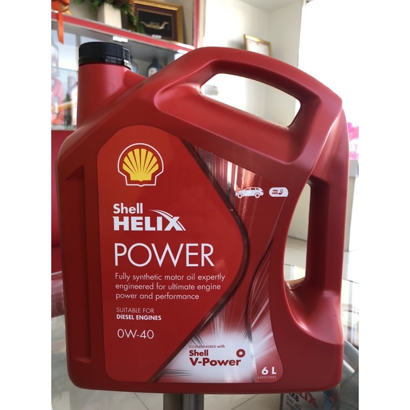 Shell น้ำมันเครื่องสังเคราะห์แท้ Helix Power ดีเซล 0W-40 4L
